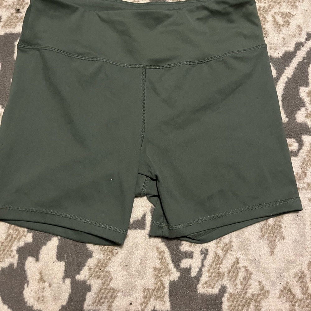 Green biker shorts